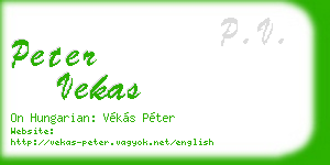 peter vekas business card